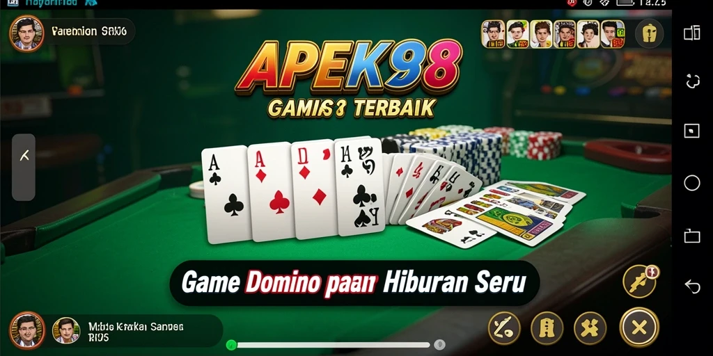 Screenshot APEK88 menunjukkan momen seru bermain Domino.