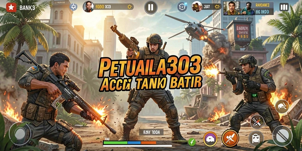 Tampilan menakjubkan dari gameplay aksi BANK303 yang mendebarkan.