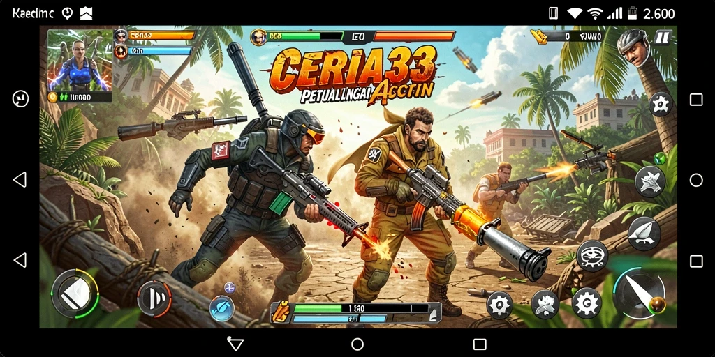 Tampilan aksi mendebarkan dalam CERIA33 dengan gameplay yang menarik.