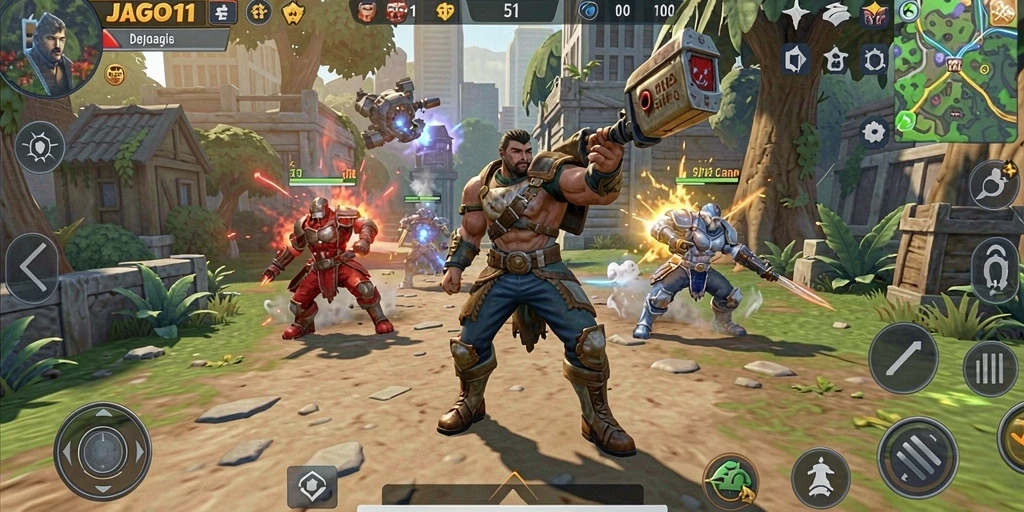 Tampilan gameplay <strong>JAGO11</strong> yang mendebarkan dan strategi yang intens.