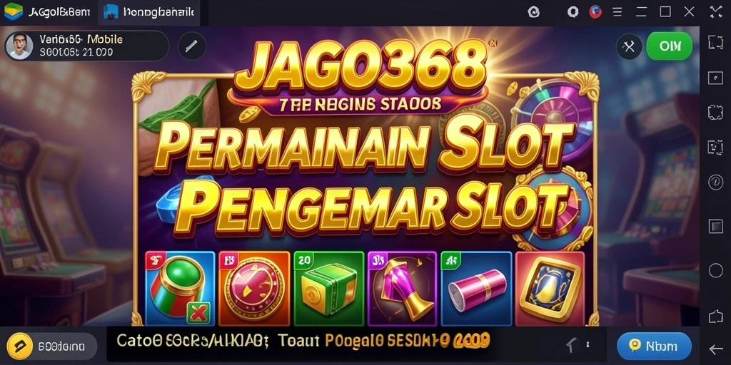 Tampilan antarmuka permainan Slot JAGO368 yang menarik dan interaktif.