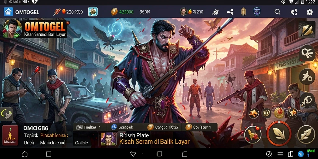 Screenshot gameplay OMTOGEL yang menampilkan suasana mencekam.