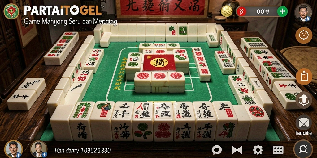 Screenshot gameplay PARTAITOGEL menampilkan aksi seru Mahjong.