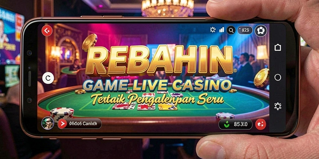 Tampilan gameplay seru di REBAHIN yang memperlihatkan suasana kasino.