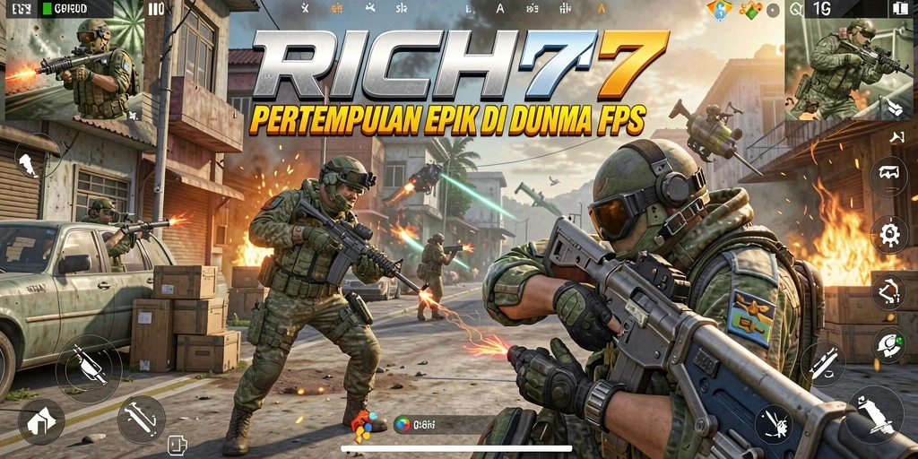 Tampilan gameplay RICH7 yang mendebarkan dan penuh aksi.
