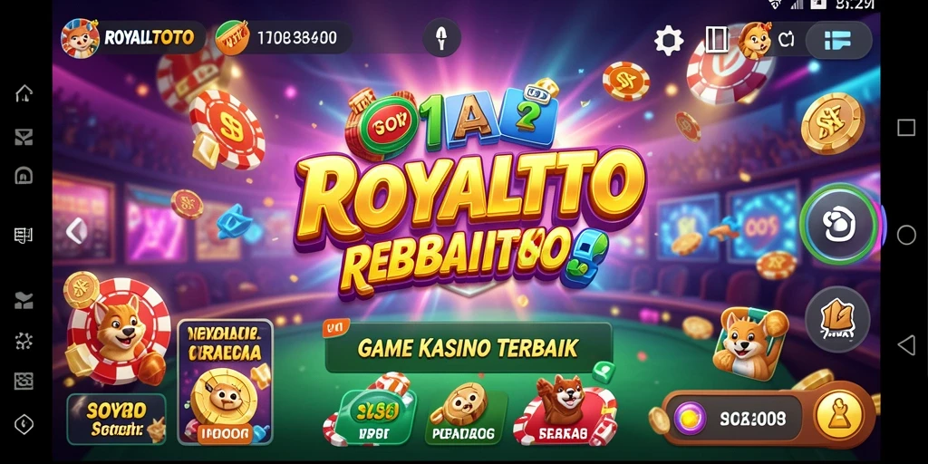 Screenshot gameplay ROYALTOTO menampilkan suasana kasino yang seru.