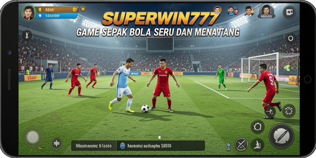 Screenshot menampilkan aksi seru dalam pertandingan sepak bola.
