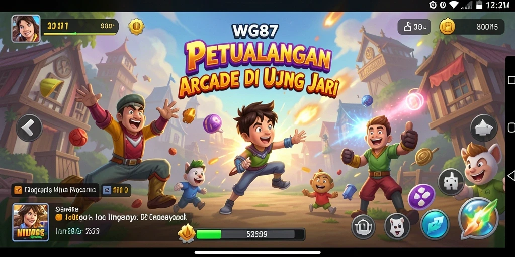 Tangkapan layar gameplay WG87 menampilkan aksi seru dalam permainan Arcade.